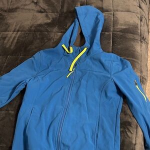 Mondetta Blue Hooded Jacket with Yellow Accents
